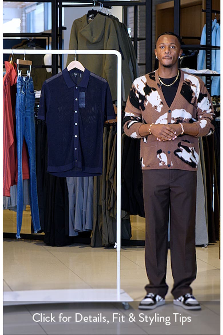 Cairn Short Sleeve Button-Up Cotton Blend Sweater video