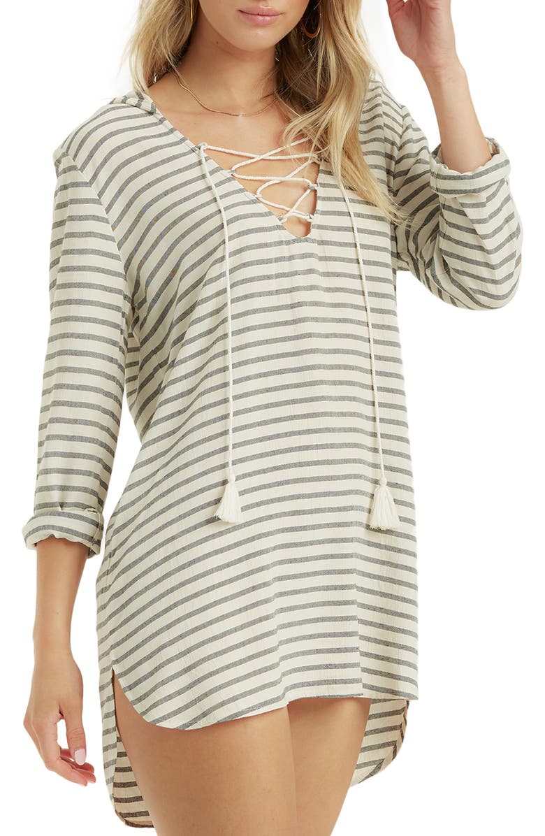 Billabong Same Story Hooded Cover-Up Tunic, Alternate, color,