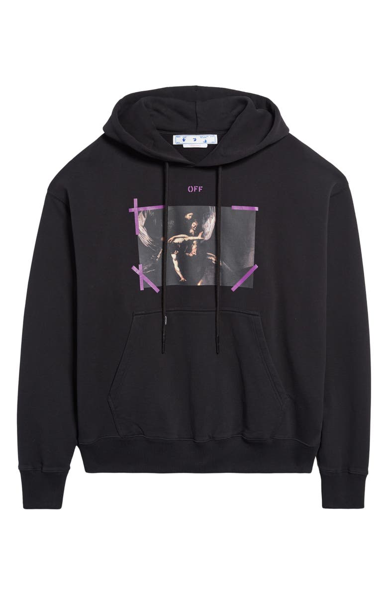 Off-White Caravaggio Mercy Arrow Graphic Skate Hoodie, Alternate, color, 