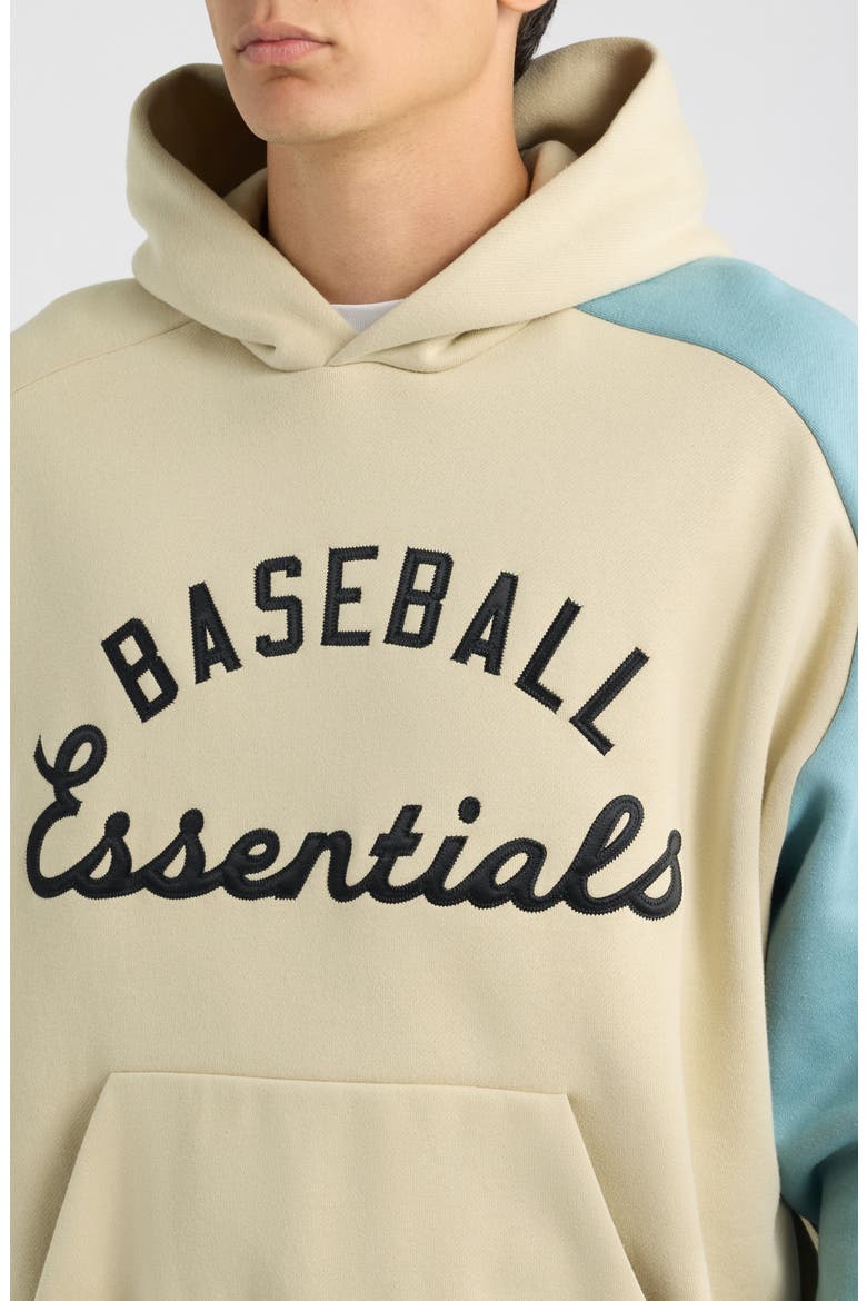 x MLB Embroidered Cotton Blend Fleece Hoodie, Alternate, color, SANDSTONE/ STONE BLUE
