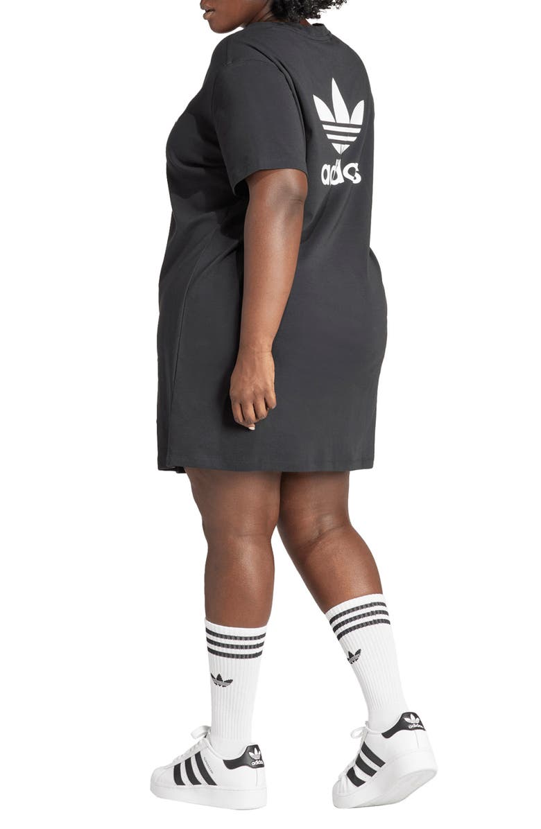 adidas Adicolor Trefoil Lifestyle Cotton Graphic T-Shirt Dress, Alternate, color, 