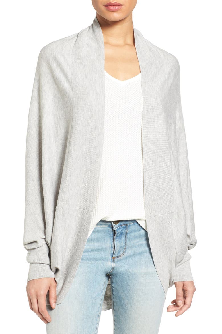 Knit Cocoon Cardigan, Main, color, GREY SOFT HEATHER