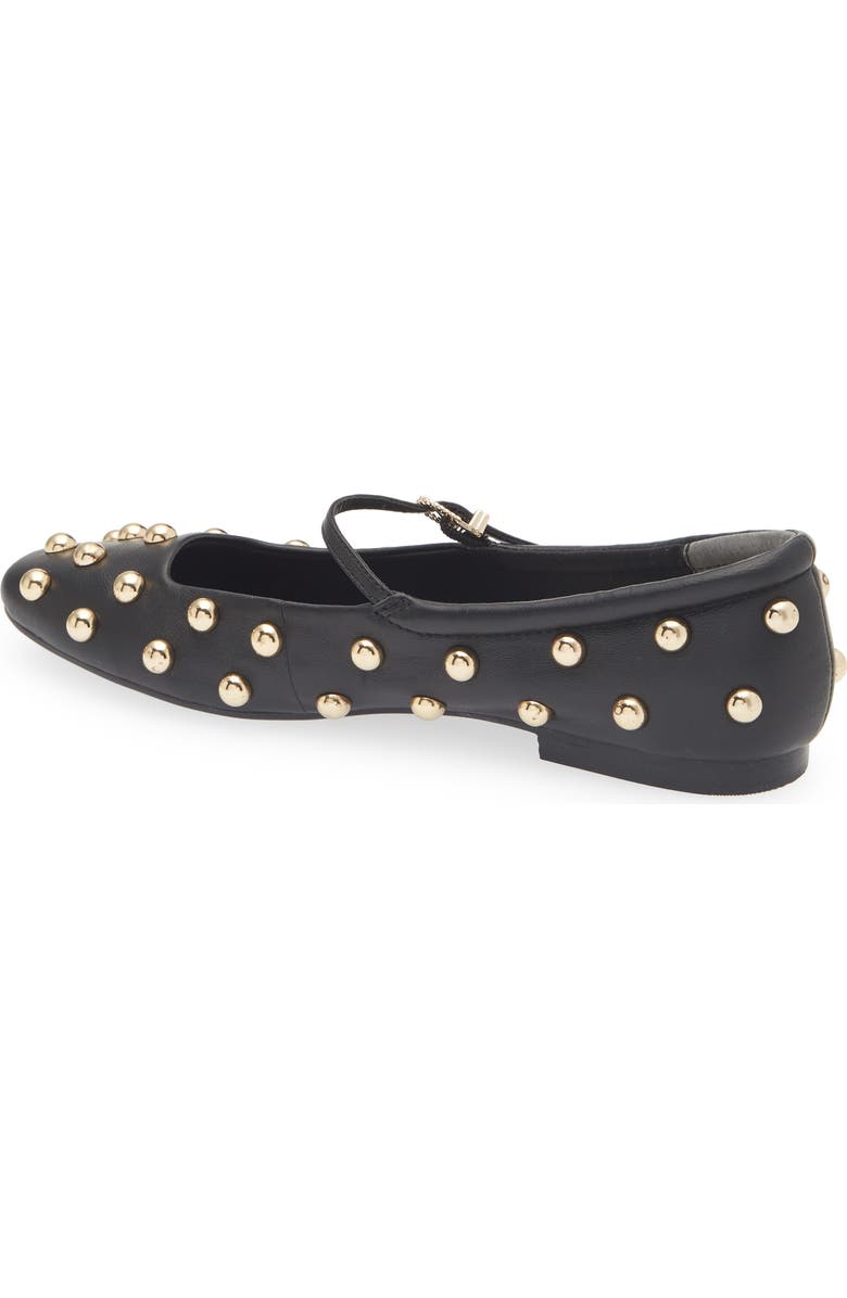 Dolce Vita Alissa Studded Flat, Alternate, color, Black Leather