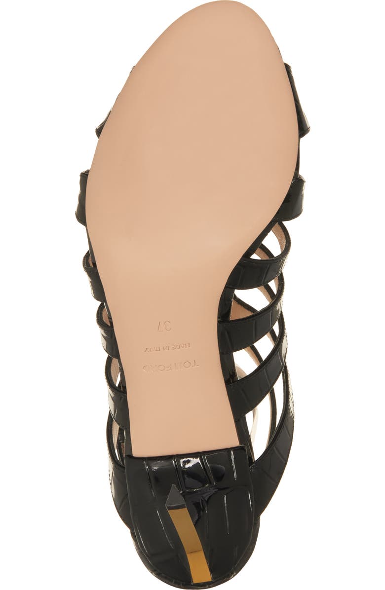 TOM FORD Cage Croc Embossed Ankle Strap Stiletto Sandal, Alternate, color,