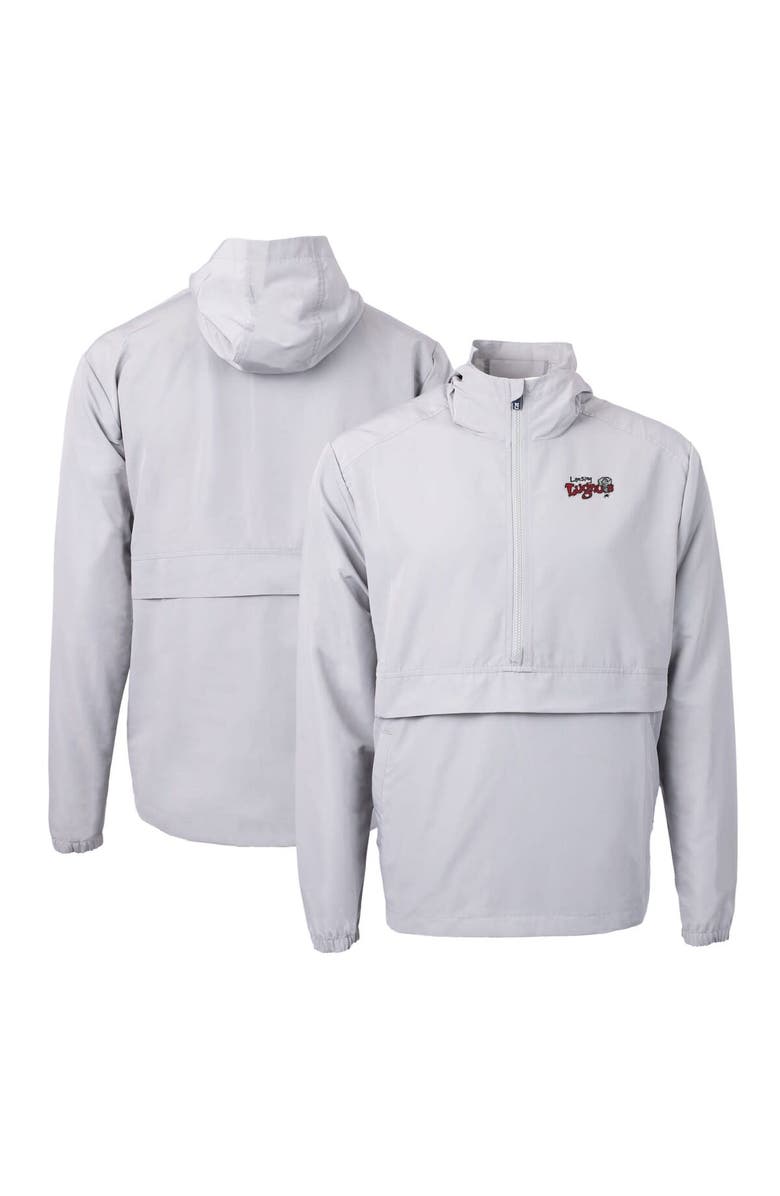 Cutter & Buck Men's Cutter & Buck  Gray Lansing Lugnuts  Charter Eco Recycled Half-Zip Anorak Jacket, Alternate, color, 