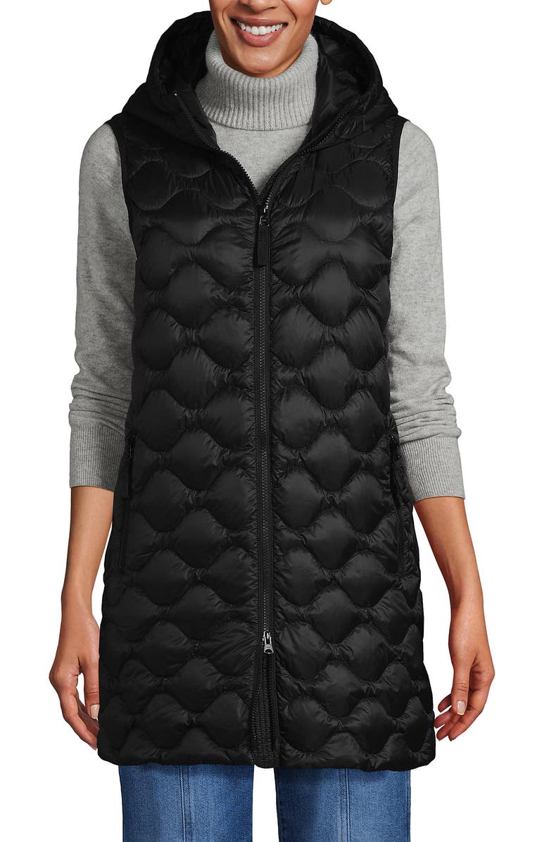 Lands' End Wanderweight Packable Down Long Vest, Main, color, 