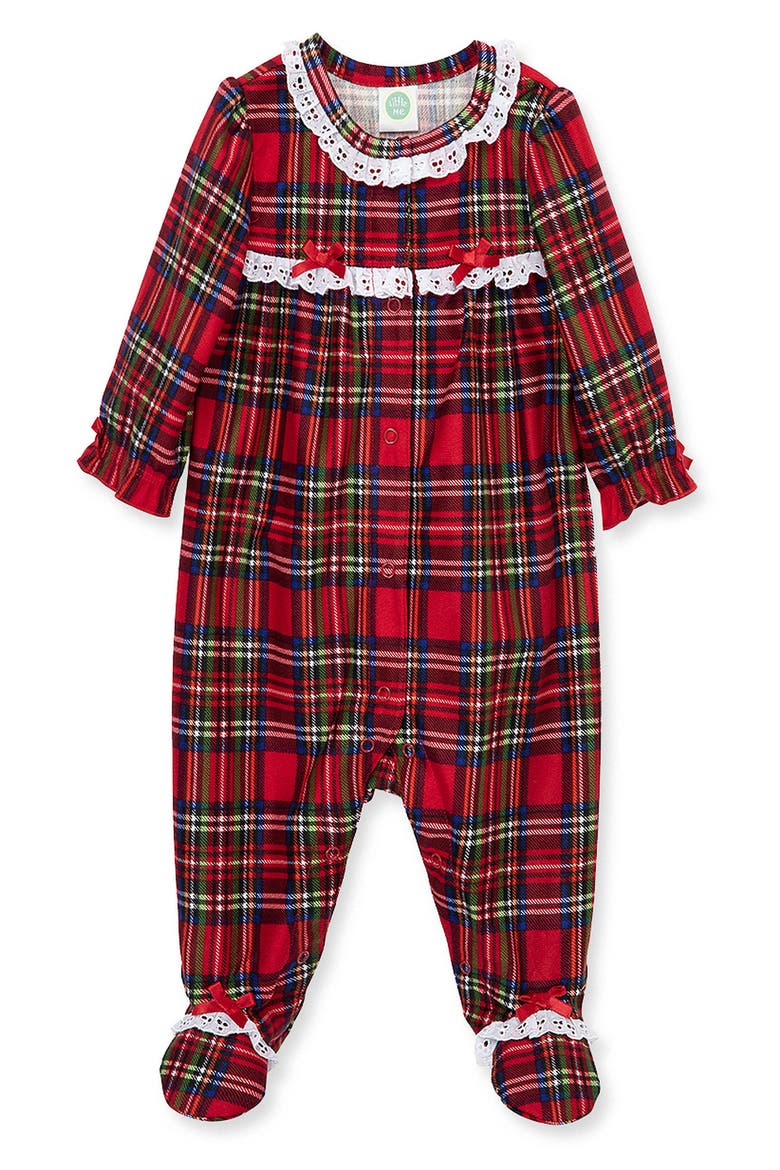 Kids' Plaid Holiday Footie, Main, color, PLAID