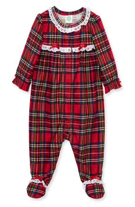 Kids' Plaid Holiday Footie