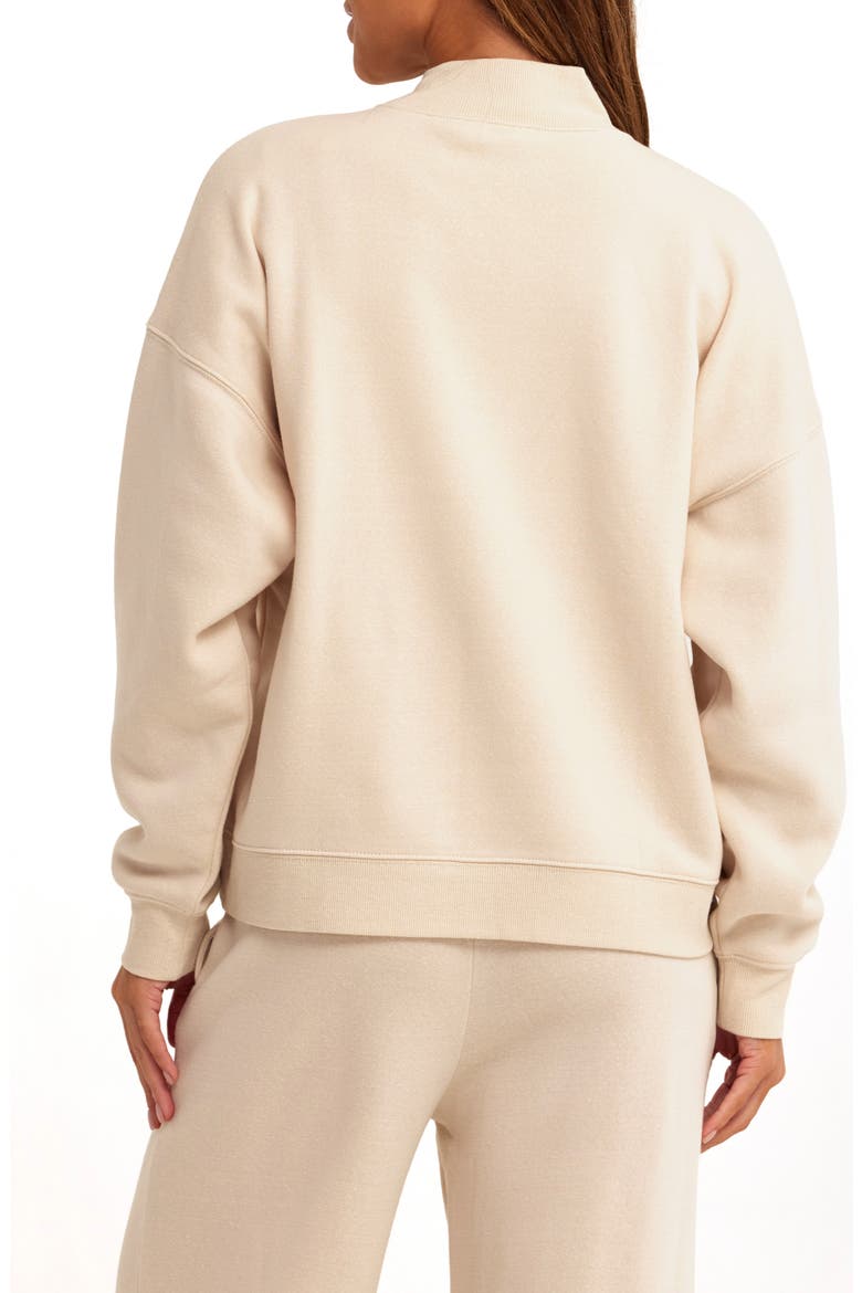 Karlie Heathered Fleece Sweatshirt, Alternate, color, TAPIOCA