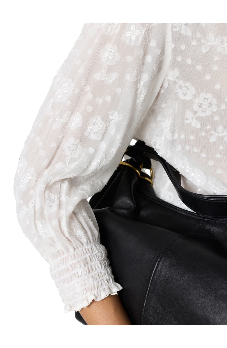 GERARD DAREL Callys Textured Floral Blouse, Alternate, color, Ecru