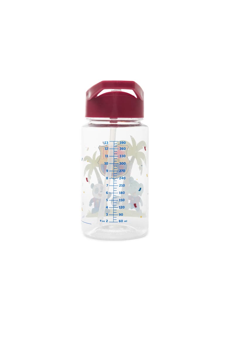 Barcelona Kiddie Water Bottle for Little Soccer Fans, Alternate, color, Red Multi