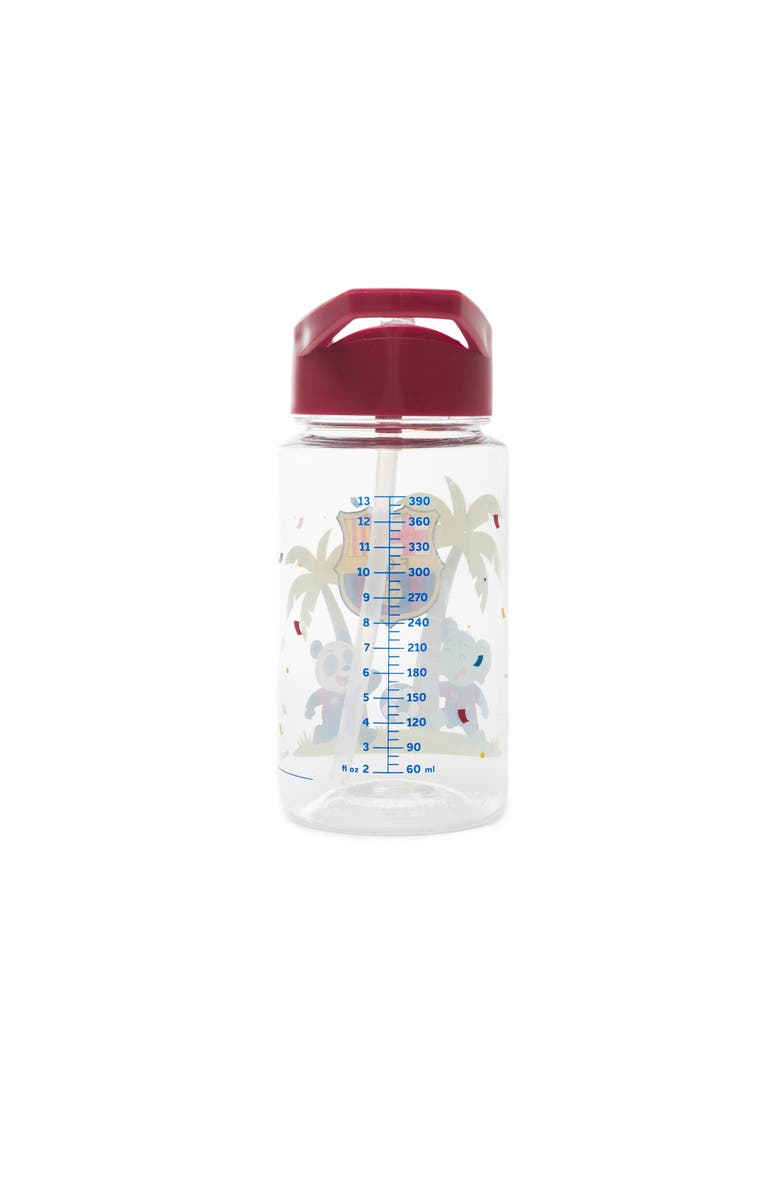 Miniland Barcelona Kiddie Water Bottle for Little Soccer Fans, Alternate, color, Red Multi