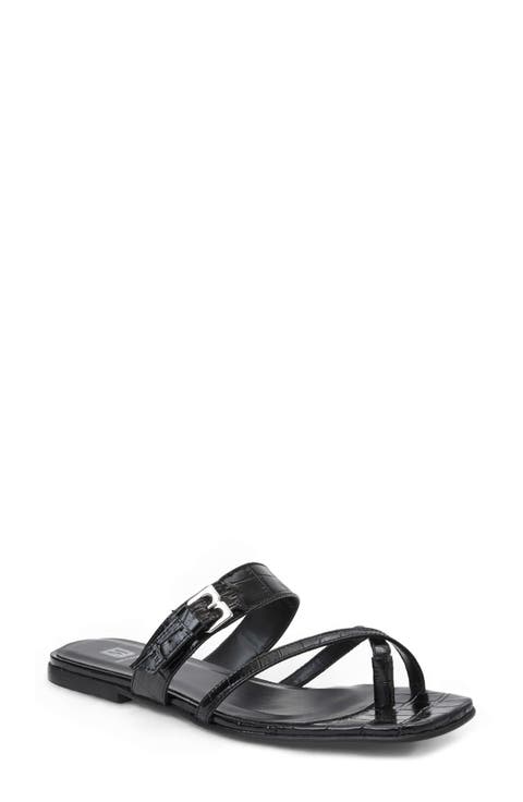 Noela Croc Embossed Slide Sandal (Women)