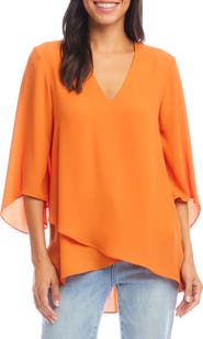 Karen Kane Asymmetrical Crepe Top