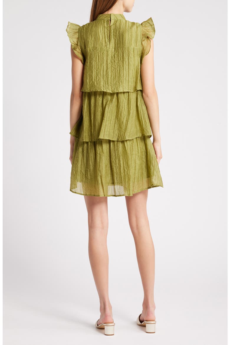 Ruffle Texture Minidress, Alternate, color, GREEN