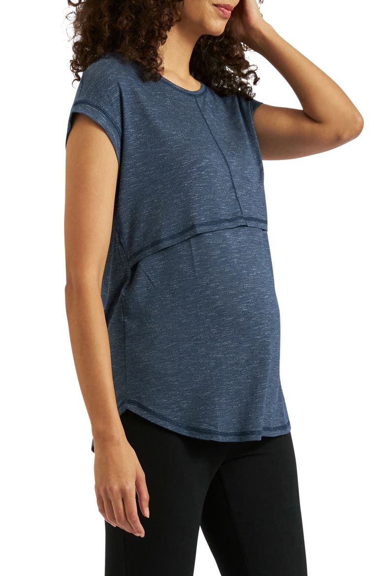 Dreamy Nursing Tee, Alternate, color, DENIM
