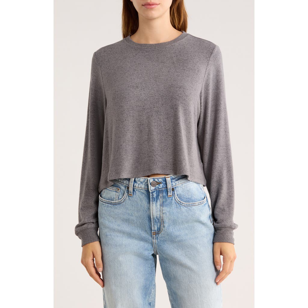 Abound Easy Cozy Crew Pajama Sweatshirt In Gray