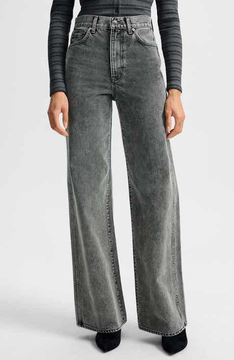 Veronica Beard Taylor High Waist Wide Leg Jeans