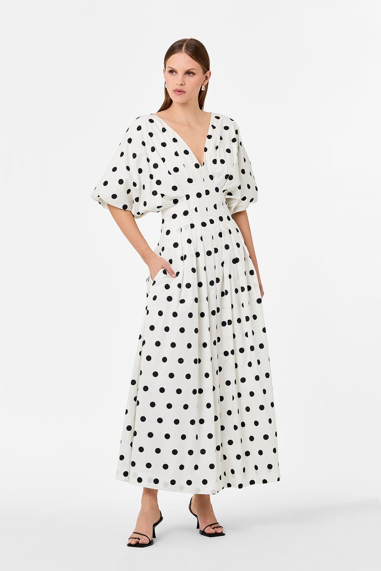 Vicky Dress, Alternate, color, WHITE BLACK POLKA DOT