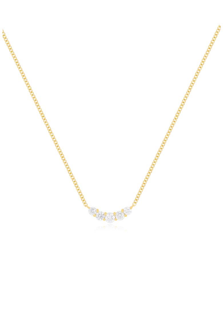 Graduated Diamond Arc Pendant Necklace, Main, color, GOLD