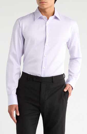 Nordstrom Trim Fit Pinstripe Non-Iron Cotton Dress Shirt