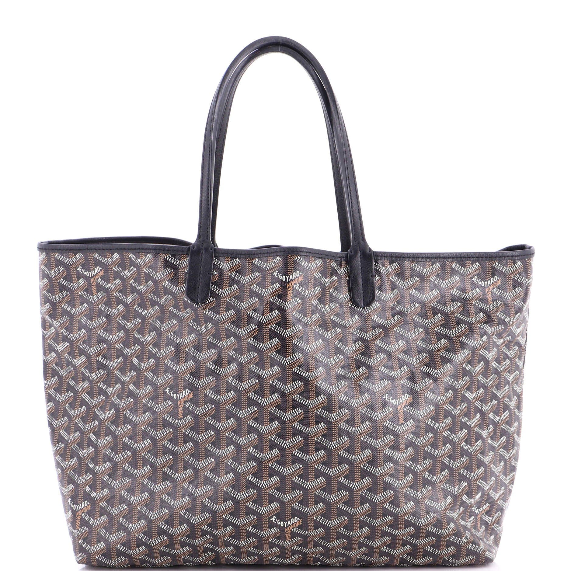 Pre-Owned Goyard Saint Louis Tote Coated Canvas PM, Main, color, Black