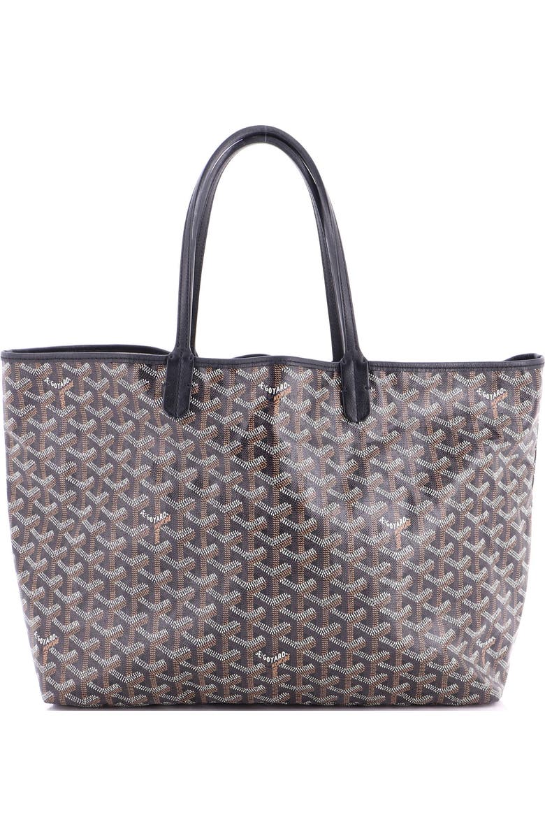 Pre-Owned Goyard Saint Louis Tote Coated Canvas PM, Main, color, Black