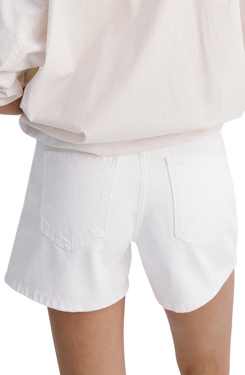 Mango Denim Shorts In White