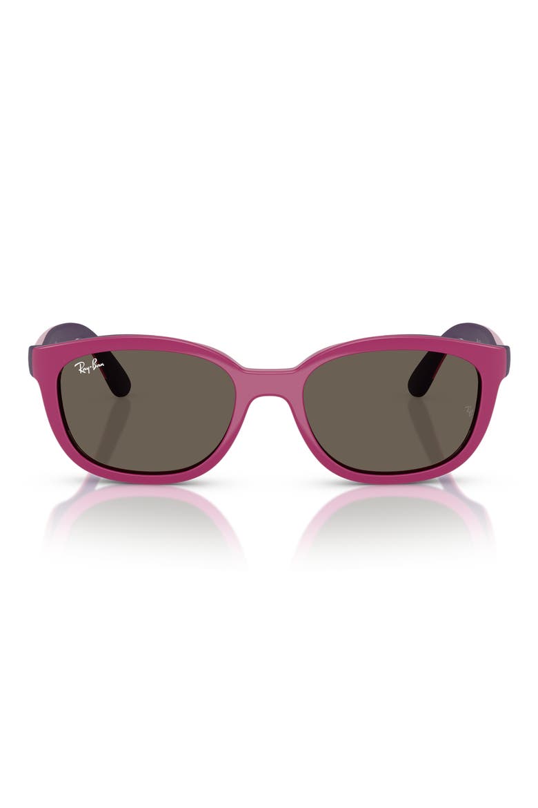 Kids' 46mm Pillow Optical Glasses & Clip-On Sunglasses, Main, color, BROWN