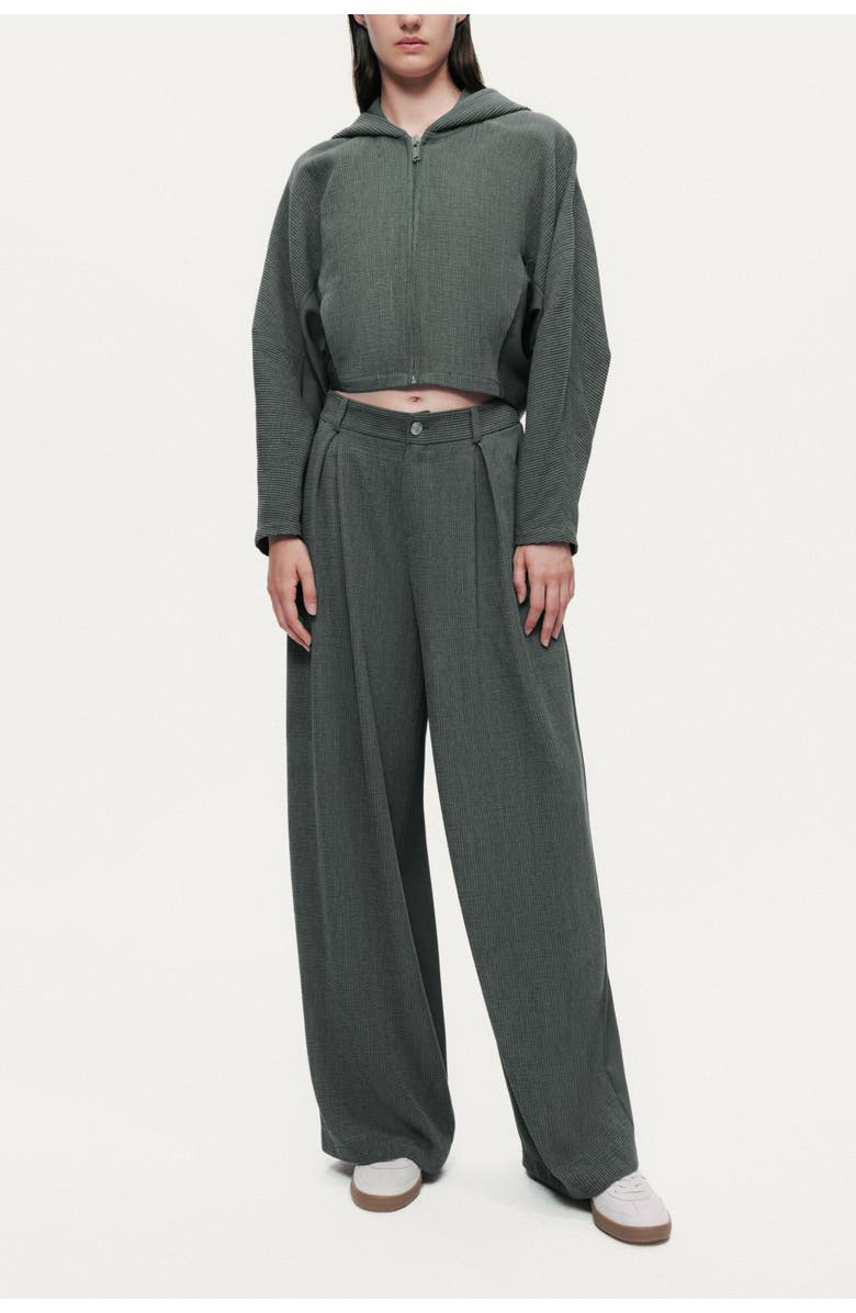 Nocturne High-Rise Tailored Pants, Alternate, color, Anthracite