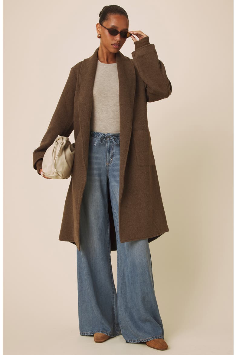 Willa Long Coat, Alternate, color, TRUFFLE BROWN