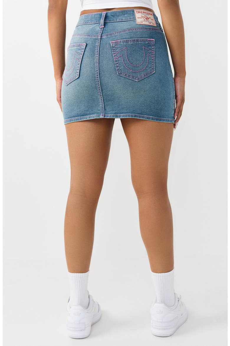 Denim Miniskirt, Alternate, color, MEDIUM HORIZON WASH