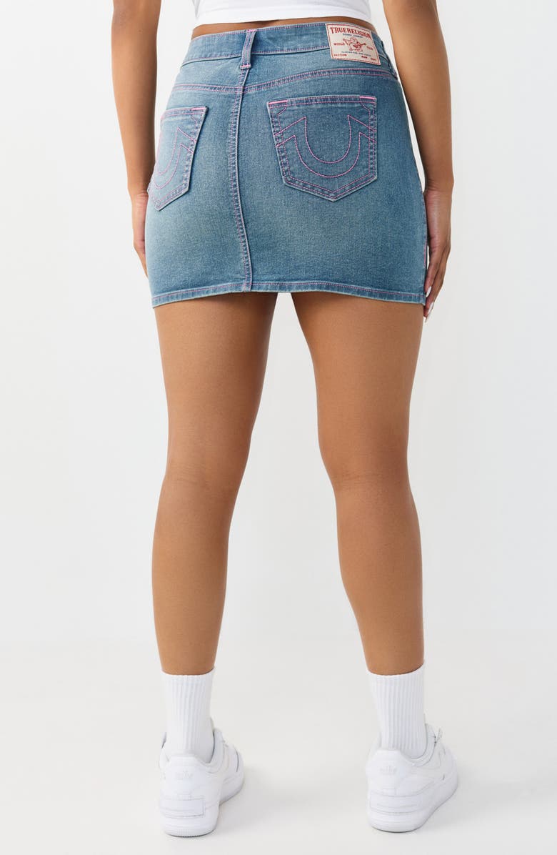 True Religion Denim Miniskirt, Alternate, color, Medium Horizon Wash