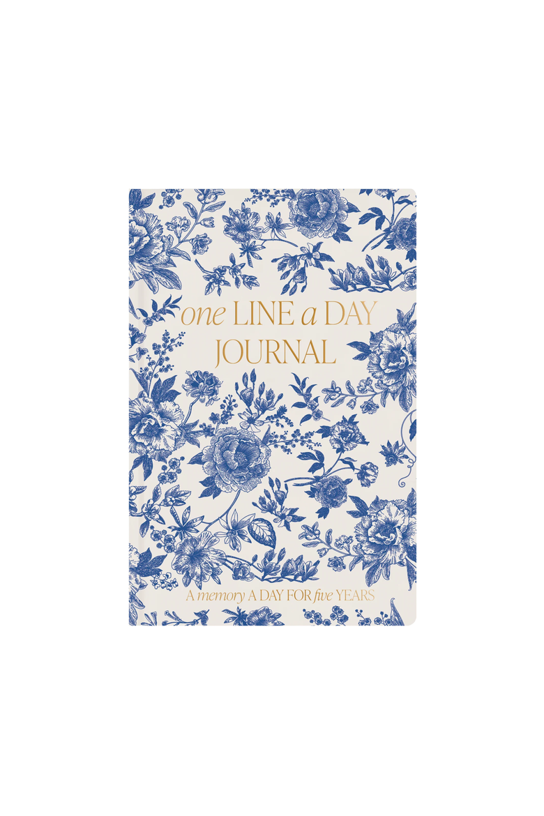 One Line a Day Journal, Main, color, Blue Delft