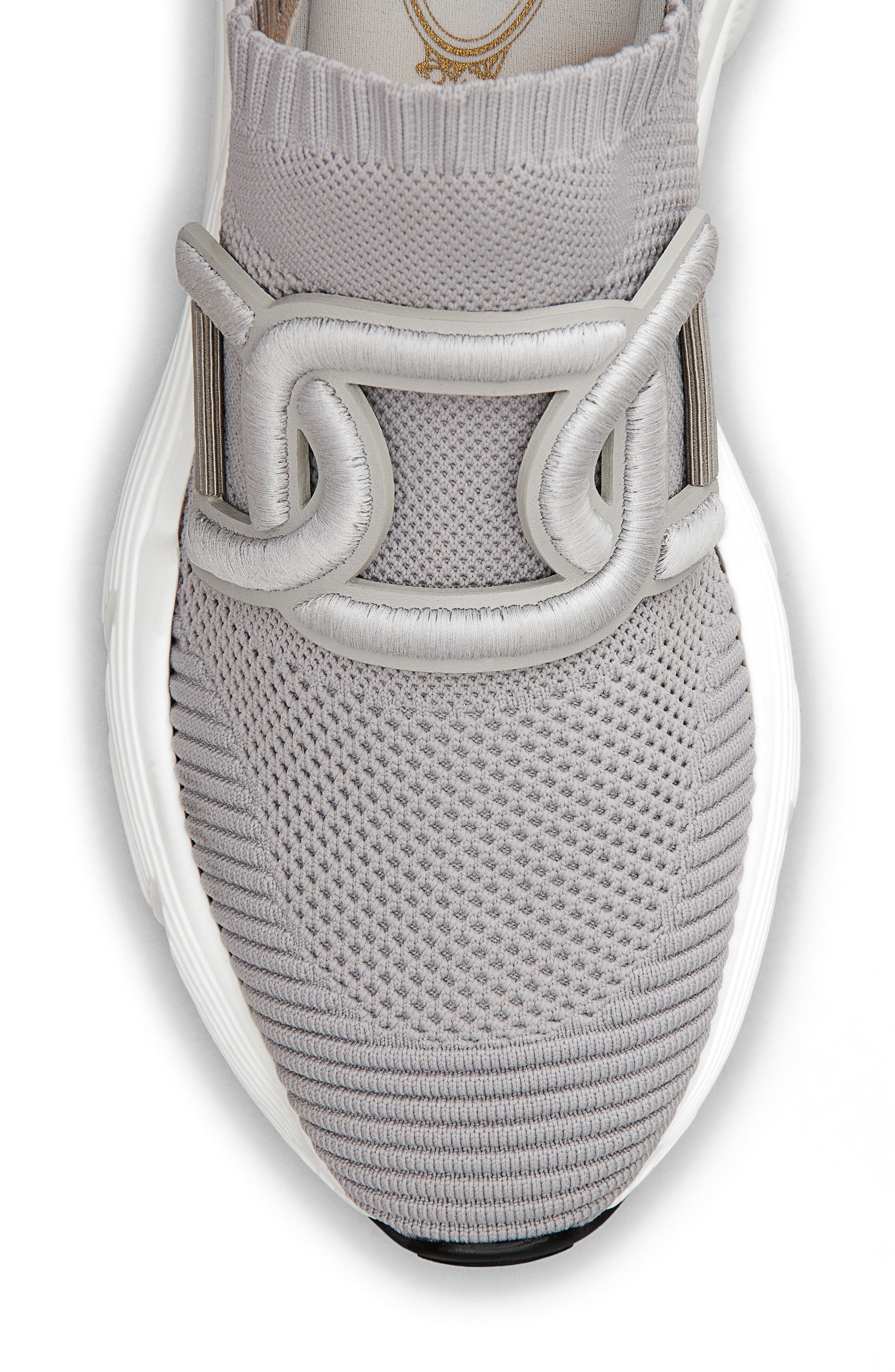 Tod's Kate Knit Slip-On Sneaker, Alternate, color, Pearl Grey