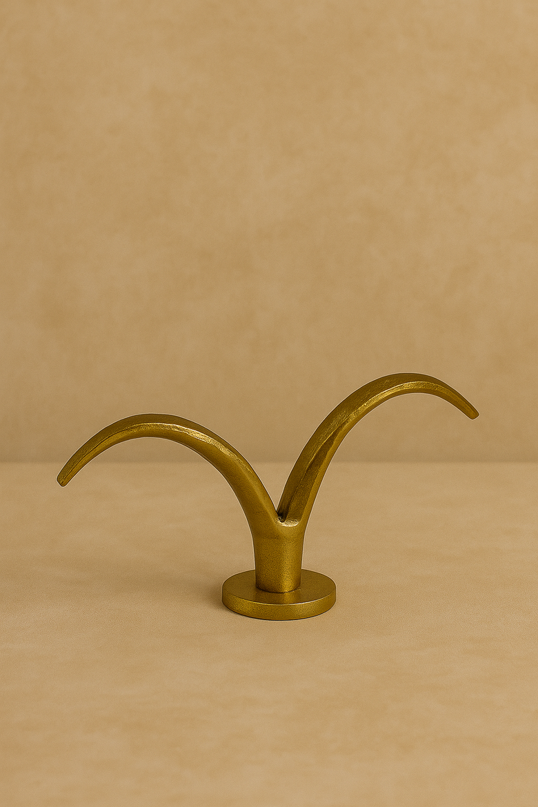 Arc Wing Candle Holder, Alternate, color, Gold