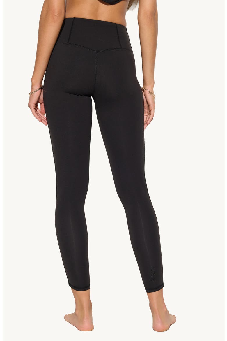 Lunar Stud High Waist 7/8 Leggings, Alternate, color, BLACK
