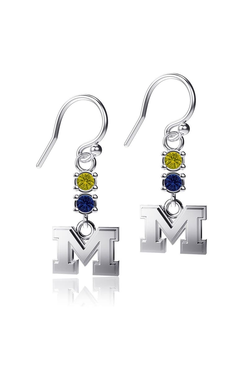 DAYNA DESIGNS Women's Dayna Designs Michigan Wolverines Dangle Crystal Earrings, Main, color,