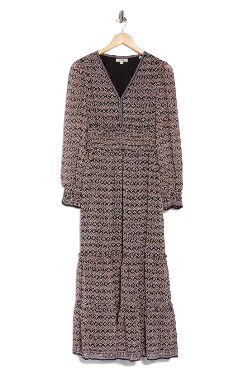 MAX STUDIO Floral Long Sleeve Maxi Dress, Alternate, color, 