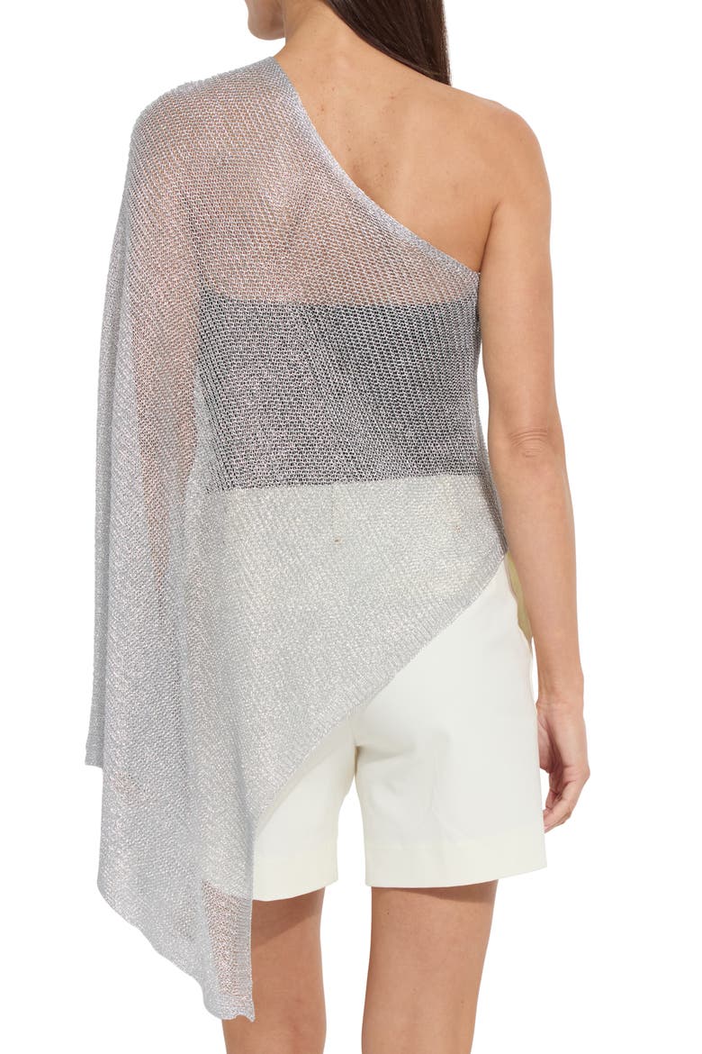 Argento Summer Convertible Mesh Poncho, Alternate, color, METALLIC SILVER