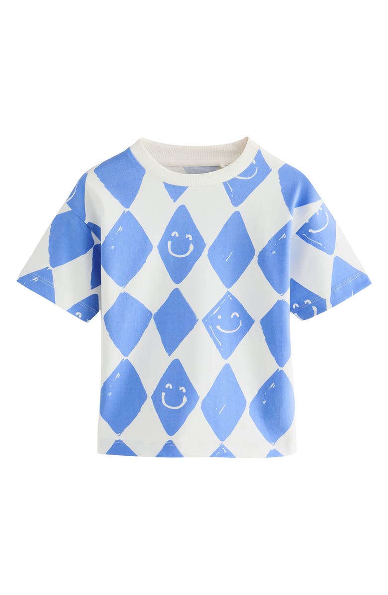 NEXT Kids' Geometric Smiley Face Print T-Shirt, Main, color, 