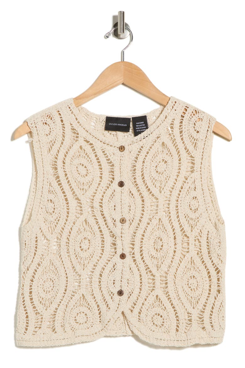 Button Front Onion Bulb Knit Top, Alternate, color, NATURAL