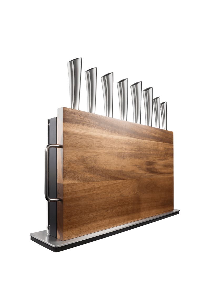 Damashiro® BODO 10-Piece Knife Block With Cutting Board, Alternate, color, Black