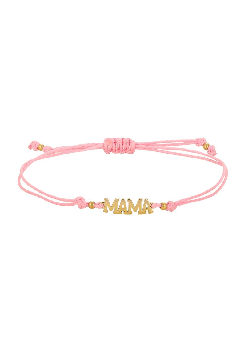 Mama Adjustable Cord Bracelet, Alternate, color, PINK/ GOLD