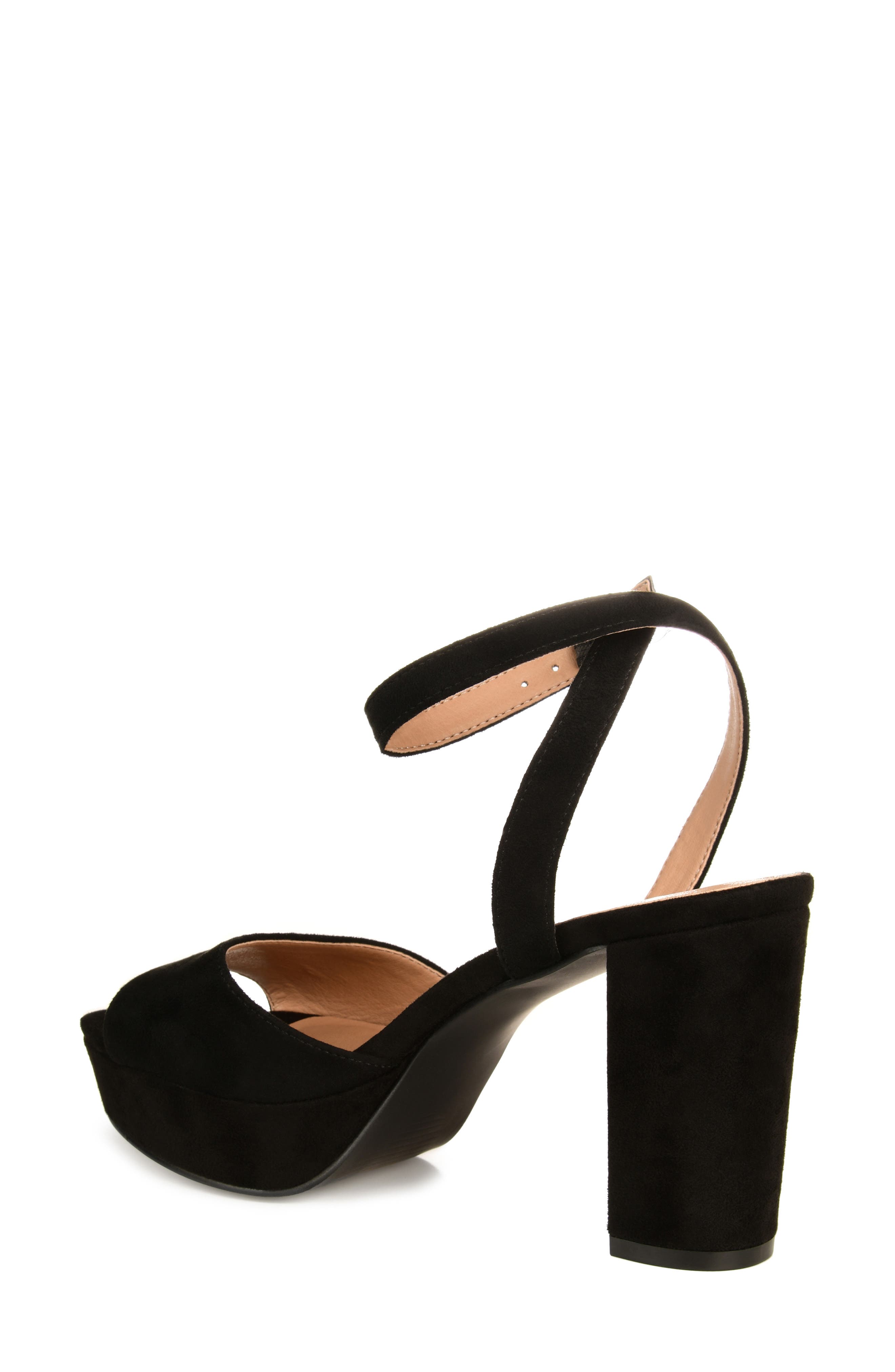 Journee Collection JOURNEE Nairri Platform Sandal, Alternate, color, Black