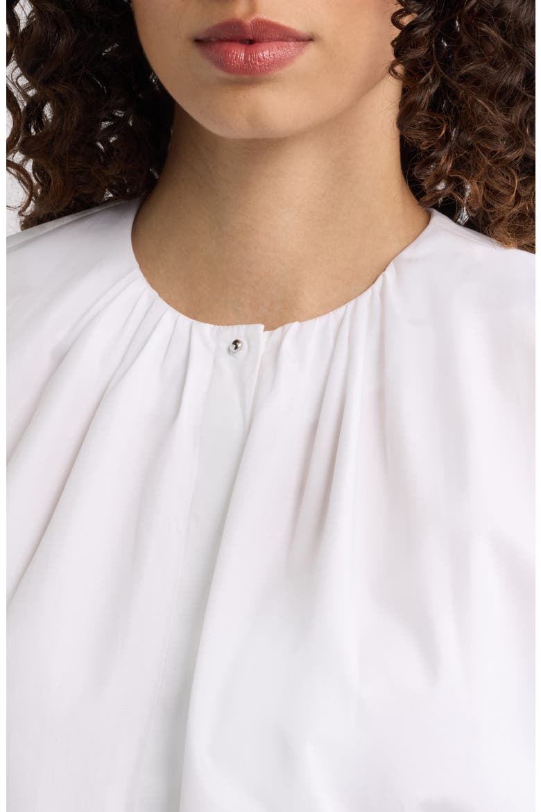 Banorena Gathered Cotton Top, Alternate, color, BRIGHT WHITE