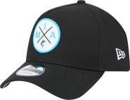 New Era Men's New Era Black Miami Marlins 9FORTY A-Frame Adjustable Hat