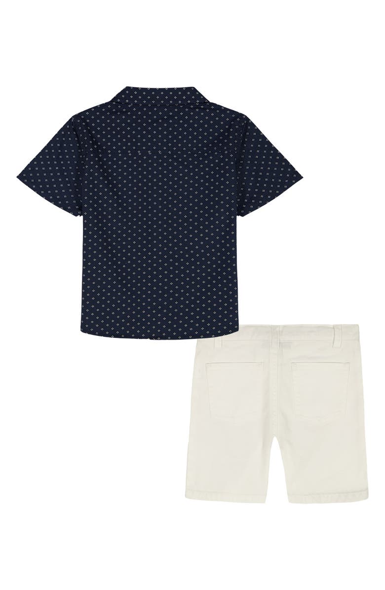 Tommy Hilfiger Two-Piece Short Sleeve Woven Shirt & Shorts Set, Alternate, color, Navy