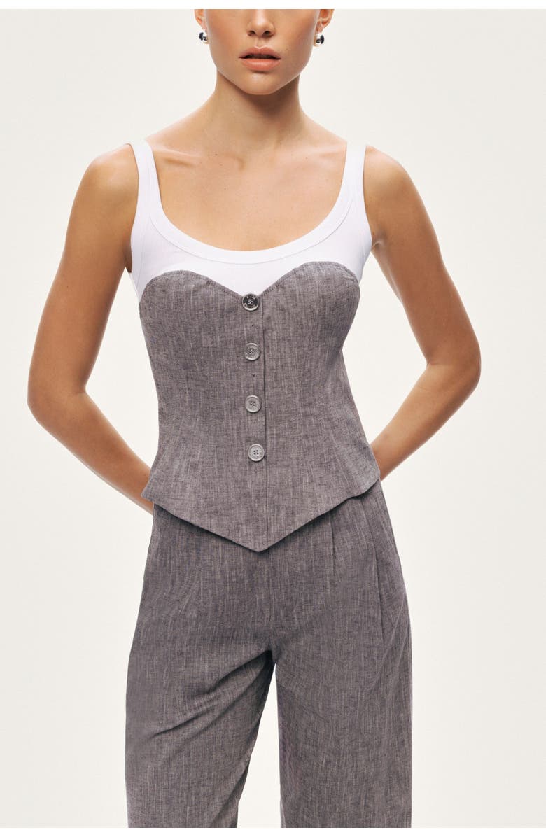 Nocturne Button-Front Tailored Blouse, Main, color, Multi-Colred