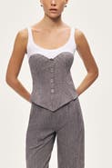 Nocturne Button-Front Tailored Blouse